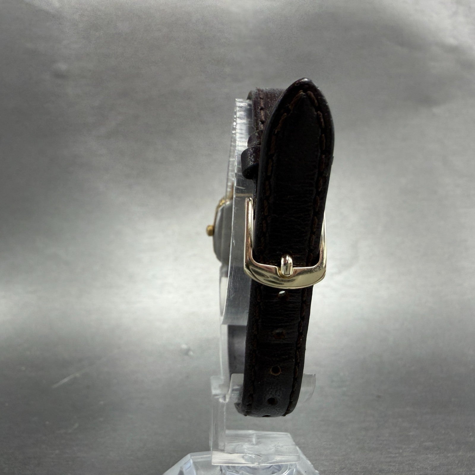 Seiko Watch Women 20mm Champagne Dial Gold Tone Square 7321-5070 New Battery 417