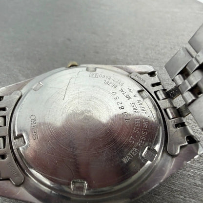 Seiko SQ President Watch Men 36mm Silver Dial Two Tone Daydate Round New Battery9