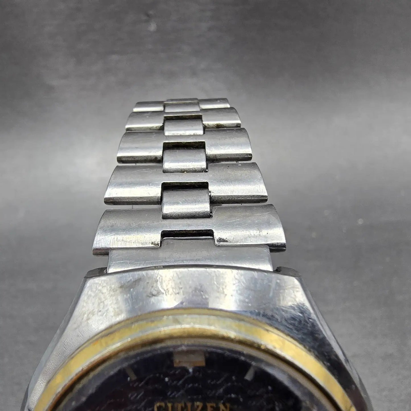 Citizen Automatic Watch Men 38mm Blue Dial Two Tone Daydate 4-164181 PARTS VTG5