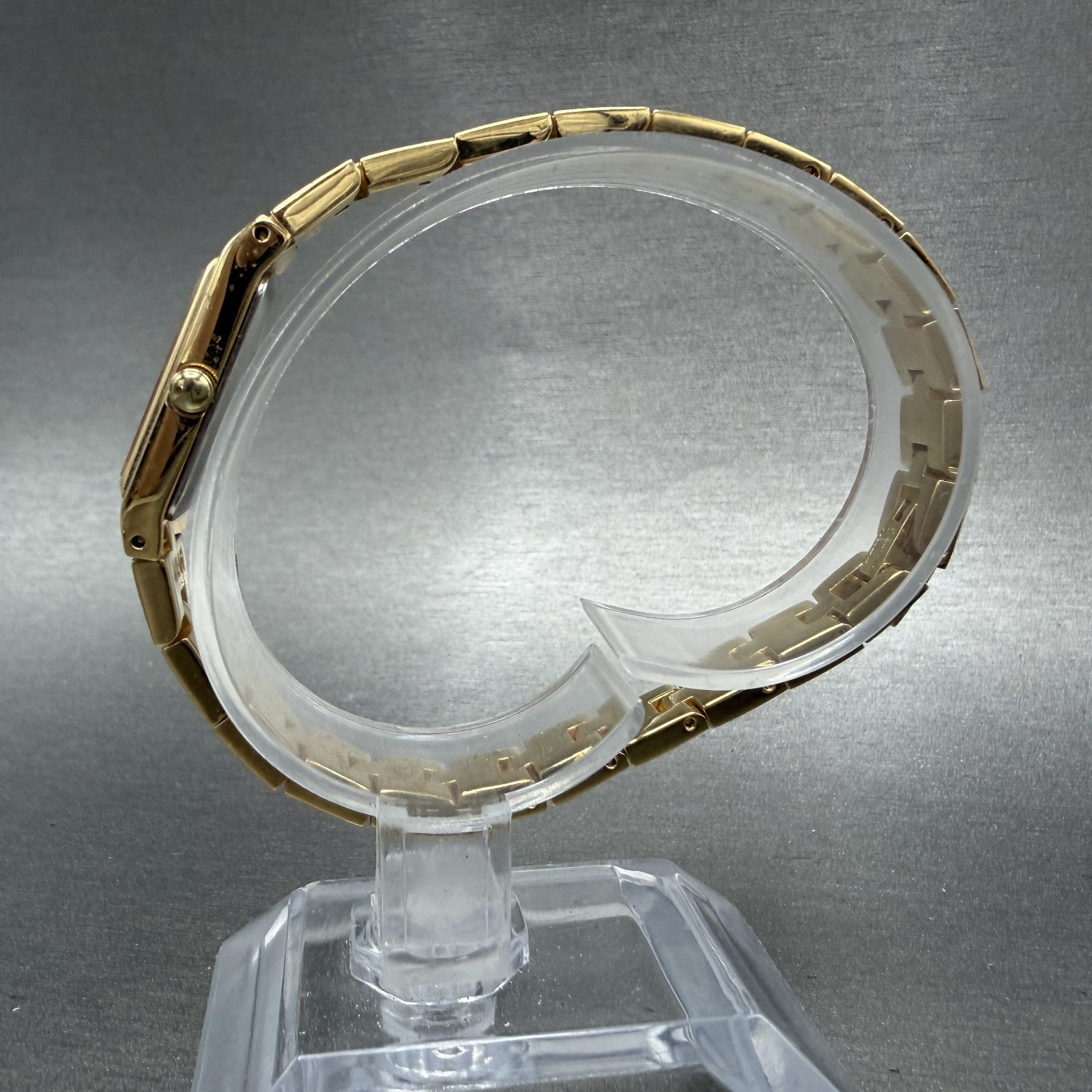 Seiko Tank Watch Women 13mm Champagne Dial Gold Tone Rectangle 2e207479 New Bat6