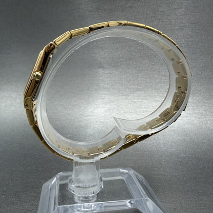 Seiko Tank Watch Women 13mm Champagne Dial Gold Tone Rectangle 2e207479 New Bat6