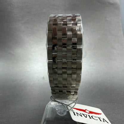 Invicta Watch Men 37mm Silver Dial Silver Tone Date Round 9637 new Battery7