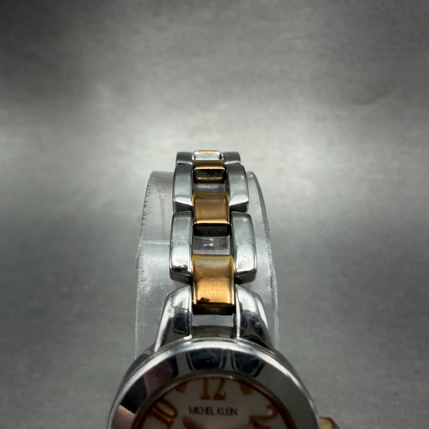 Seiko Michel Klein Watch Women 20mm White Dial Two Tone Round 1N01-K970 New Batt4