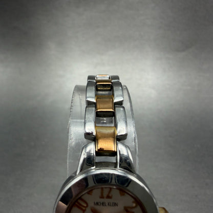 Seiko Michel Klein Watch Women 20mm White Dial Two Tone Round 1N01-K970 New Batt4