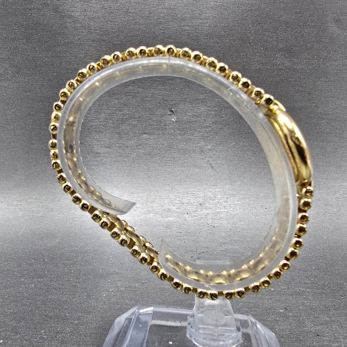 Raymond Weil Watch Women 23mm White Dial Gold Plated Round 5839 New Battery8