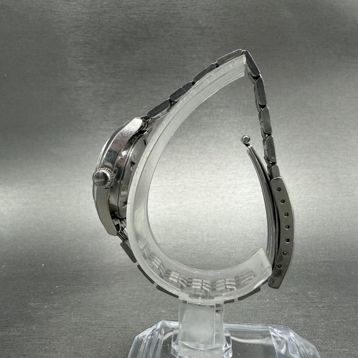 Seiko Automatic Watch Women 23mm Silver Dial Silver Tone Date 2205-0050 PARTS7