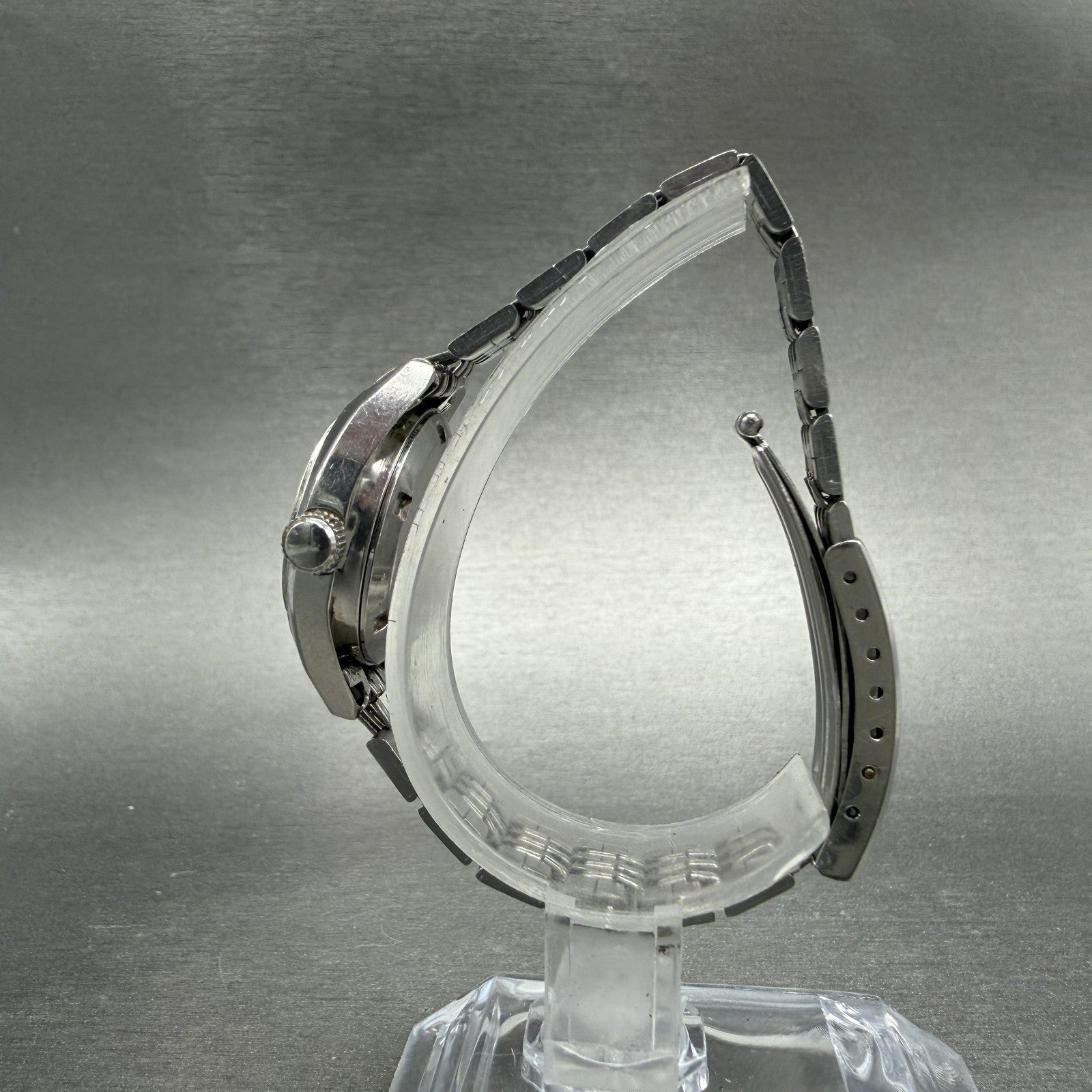 Seiko Automatic Watch Women 23mm Silver Dial Silver Tone Date 2205-0050 PARTS7