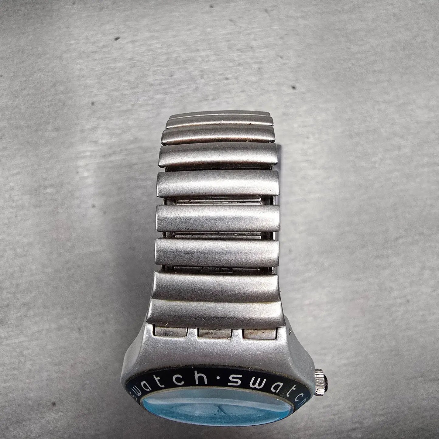 Swatch CONTRAST S Watch Men White Dial Silver Tone Round YLS1004 New Battery4