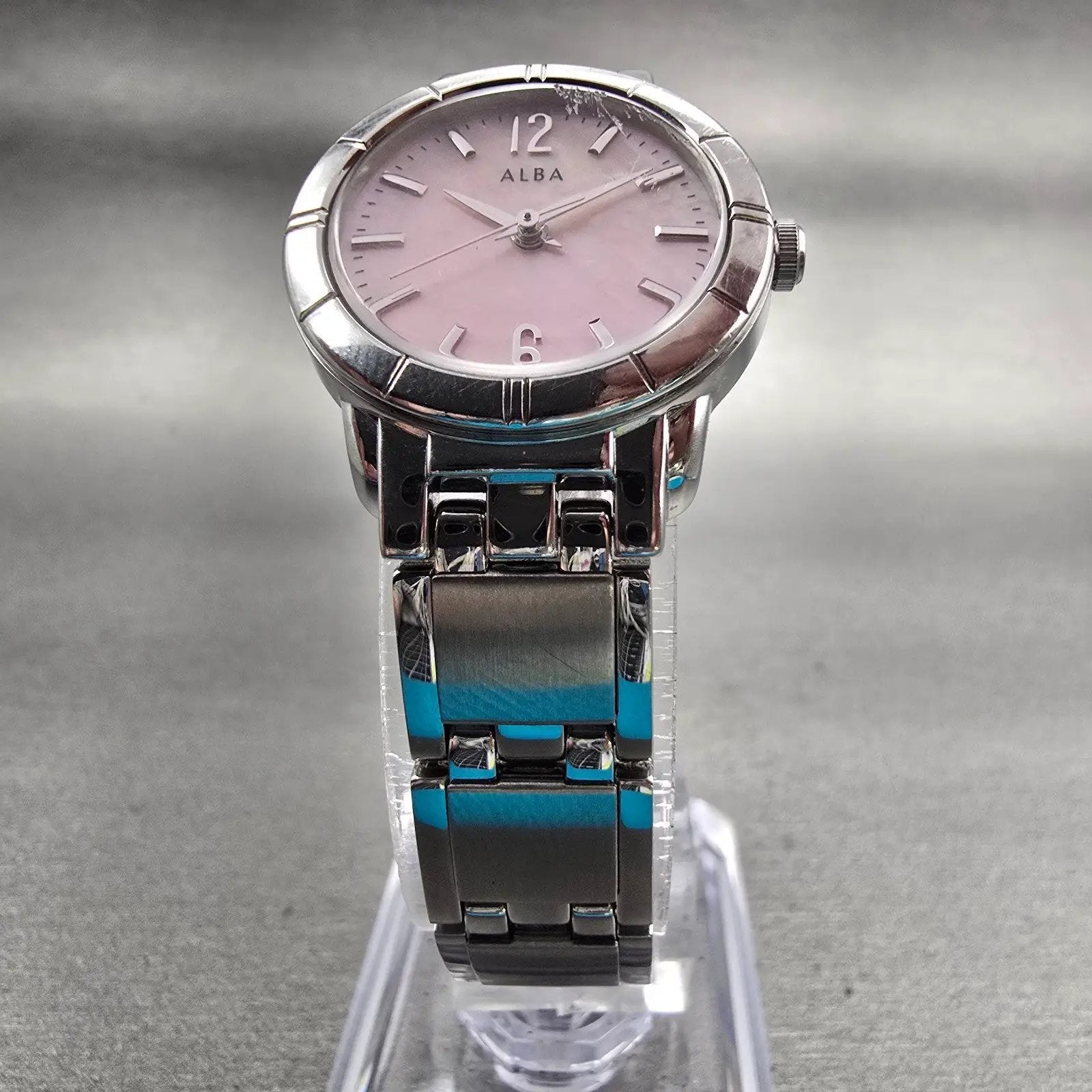 Seiko Alba Watch Women 24mm MOP Dial Silver Tone Round 1N01-0EN0 New Battery5