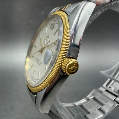 Hamilton Masterpiece Freemason Watch Men Silver Dial Two Tone Date Round New Bat2