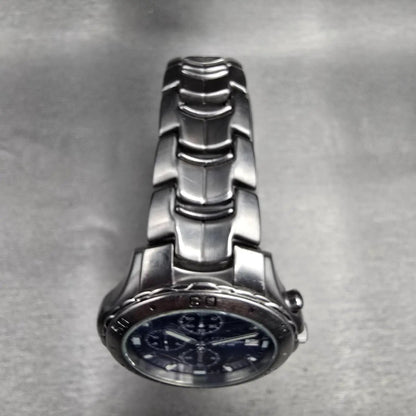 Citizen Chronograph Watch Men 41mm Blue Dial Silver Tone 0510-S92294 New Batt KF4