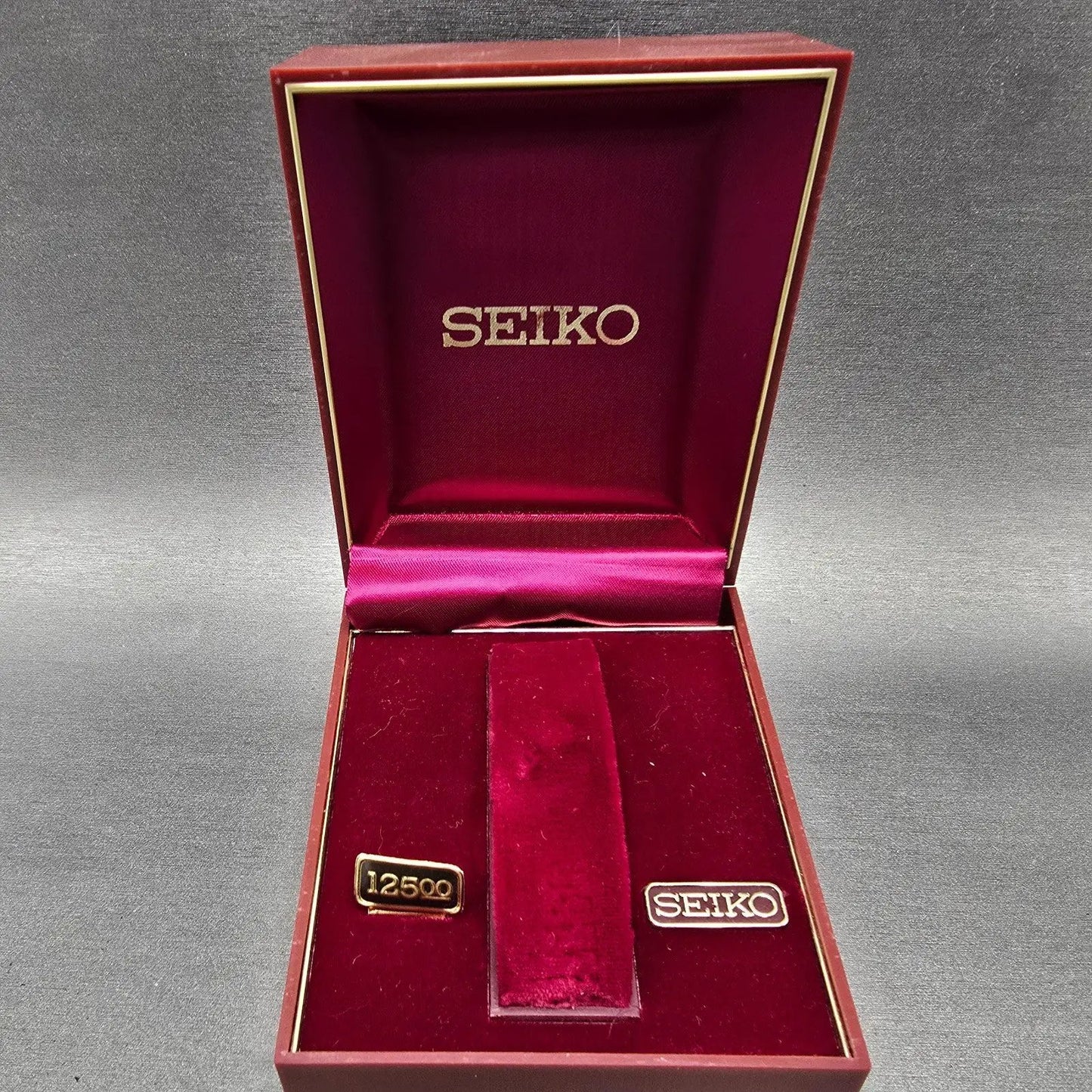Seiko Presentation Watch Box Case Red Plastic Quartz Vintage Japan0