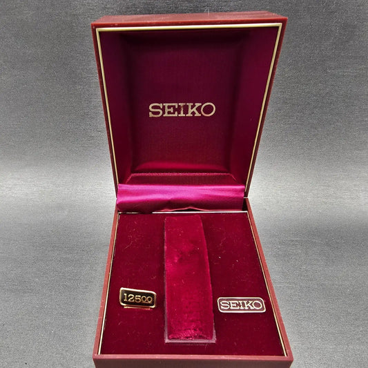 Seiko Presentation Watch Box Case Red Plastic Quartz Vintage Japan0