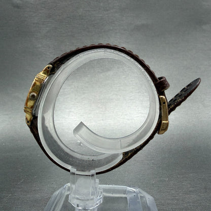 Seiko Watch Women 20mm Champagne Dial Gold Tone Square 7321-5070 New Battery6