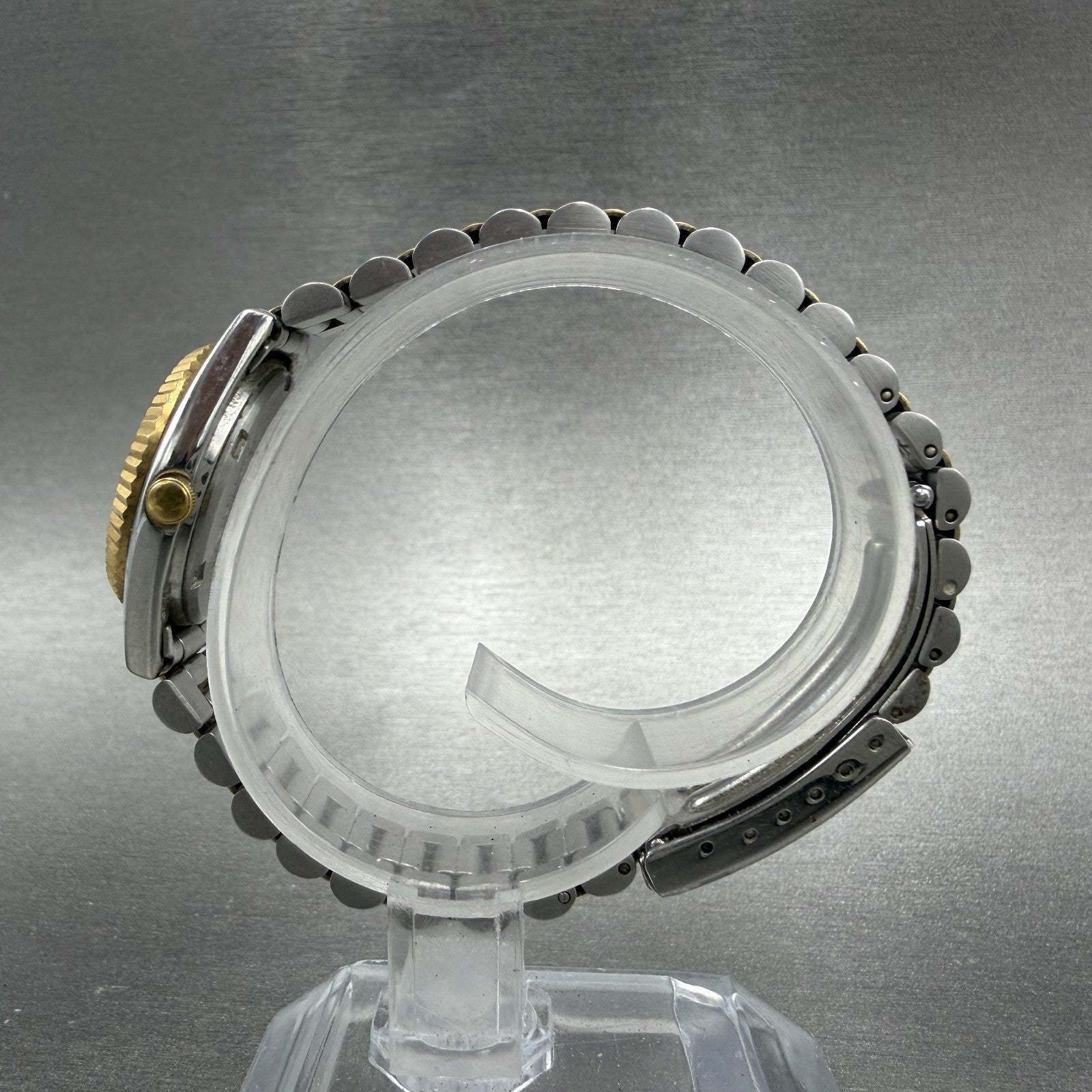 Seiko Watch Women 24mm Gold Dial Two Tone Daydate Round 7n83-0041 New Battery K46