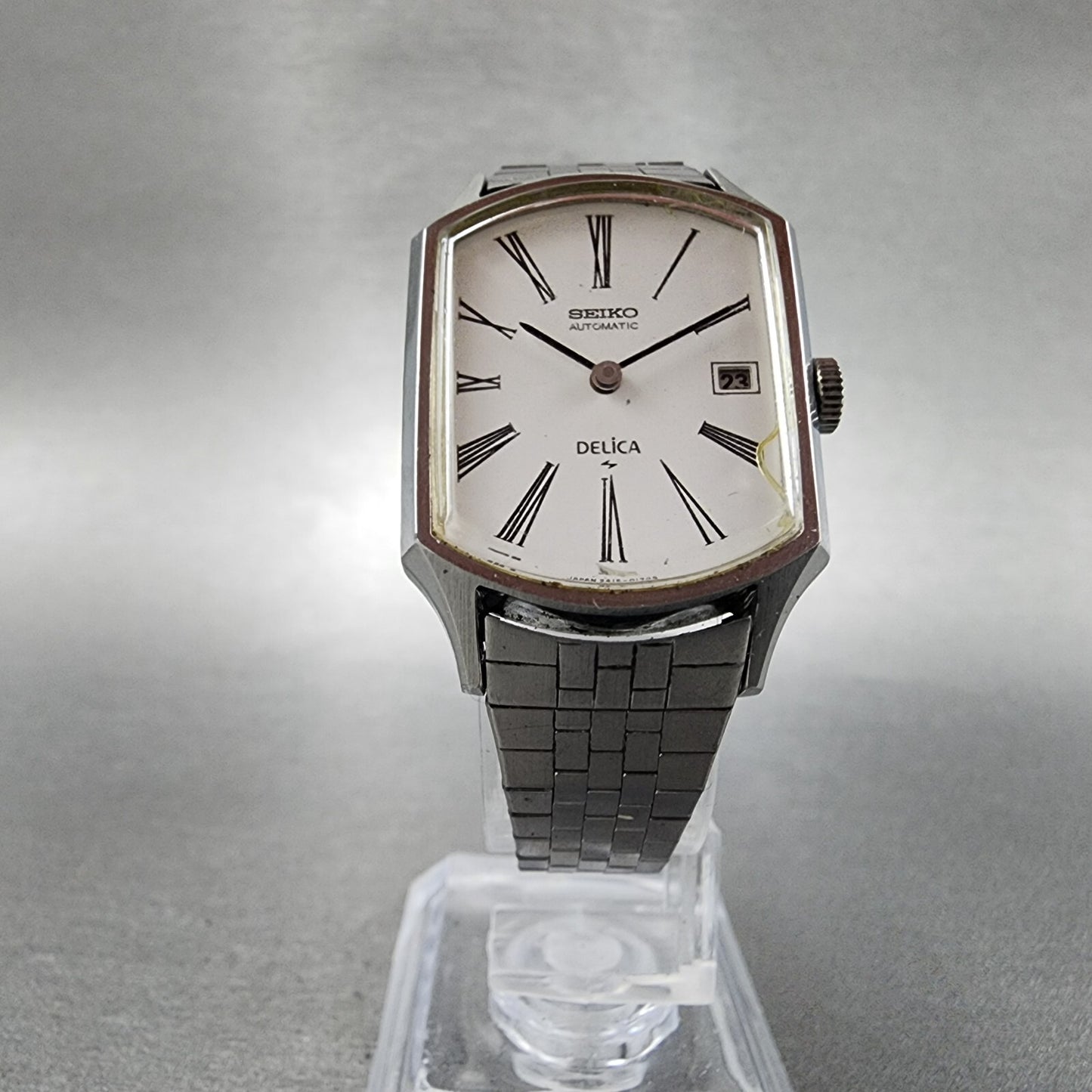 Seiko Delica Automatic Watch Women 24mm White Dial Silver Tone Date 241530305