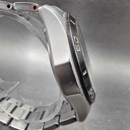 Casio Overland Watch Men 42mm Black Dial Steel Date Solar Round OVW-110 READ!!!J4