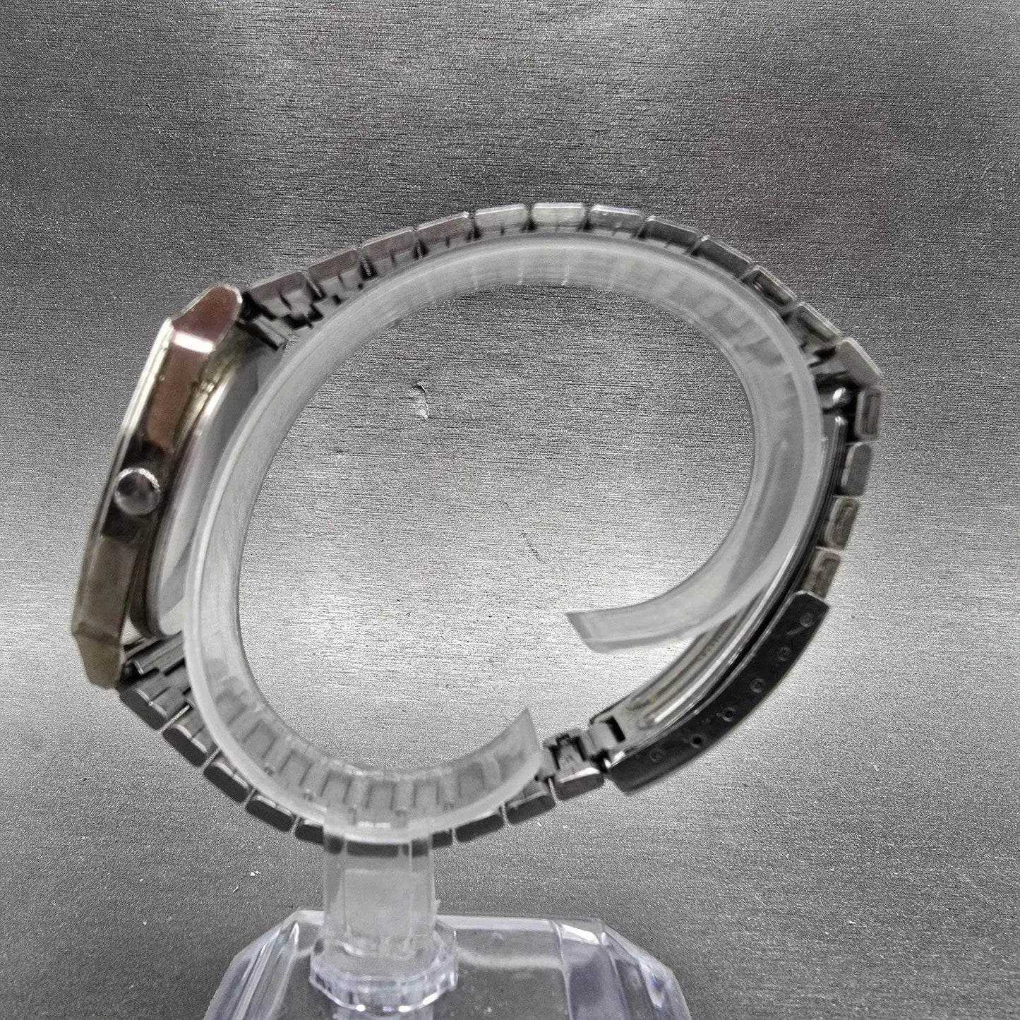 Seiko Analog Digital Watch Men 33mm Silver Dial Silver Tone H601-5400 NewBattery6