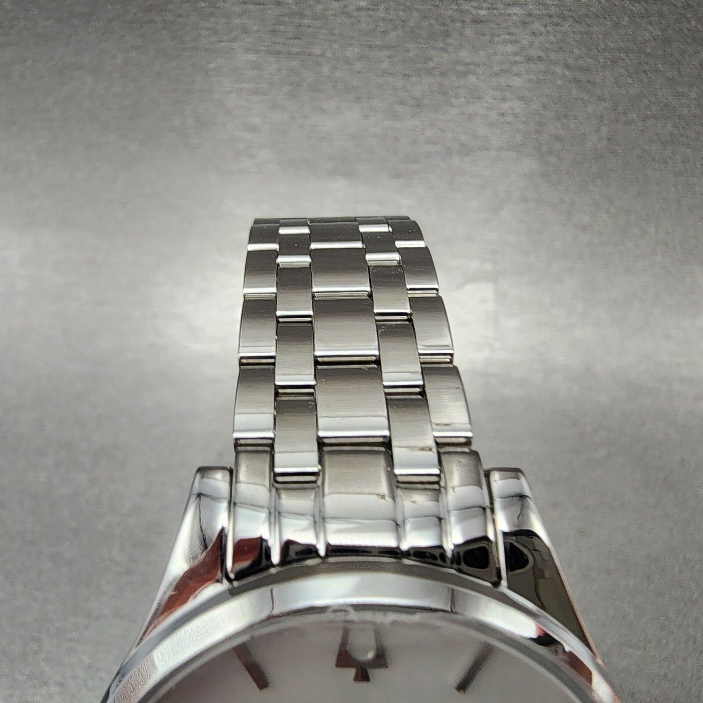 Bulova Sutton Watch Women 36mm Mop Dial Steel Diamonds Date Round 96P2204