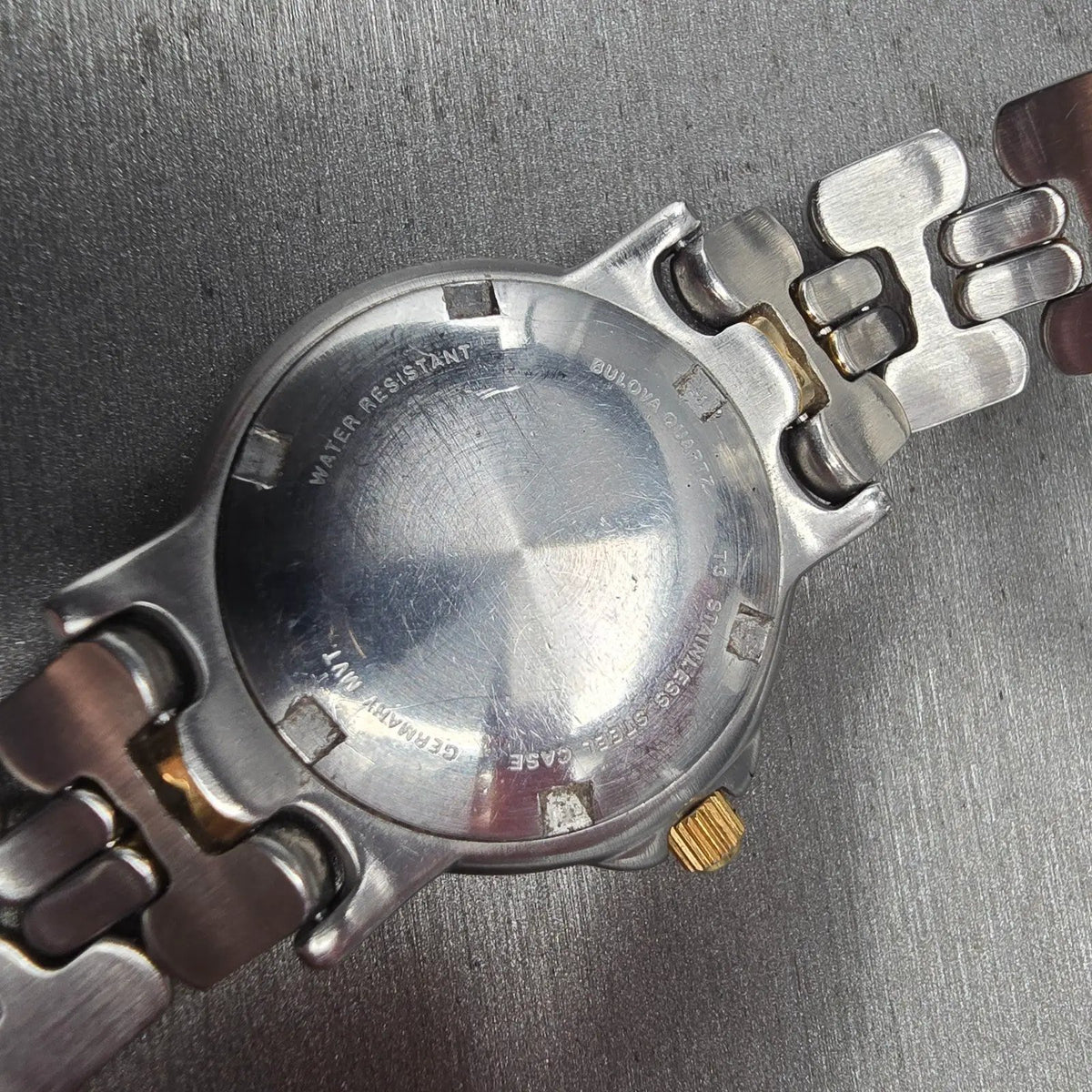 Bulova Marine Star Watch Women 27mm Gray Dial Two Tone Date Round 98M13 New Batt10