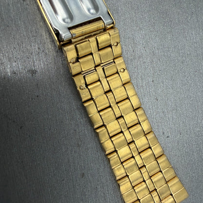 Seiko Bracelet 21mm Stainless Steel Gold Tone Tri Folding Clasp Vintage Japan G89