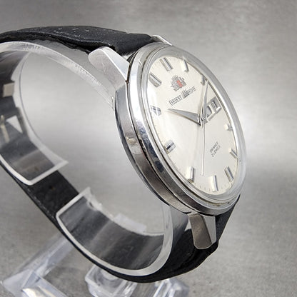 Orient AAA Deluxe Watch Men 35mm Silver Dial Steel Daydate Automatic READ!! RUNS