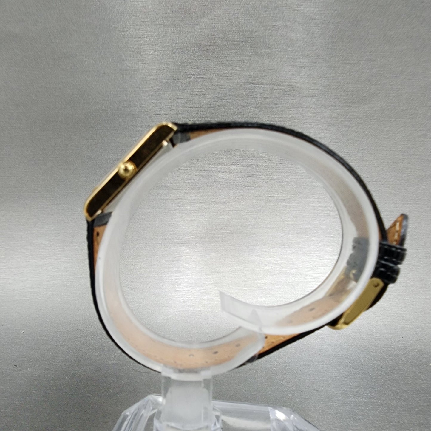 Seiko Tank Watch Women 18mm Gold Dial Gold Tone Rectangle 1N005B50 New Battery6