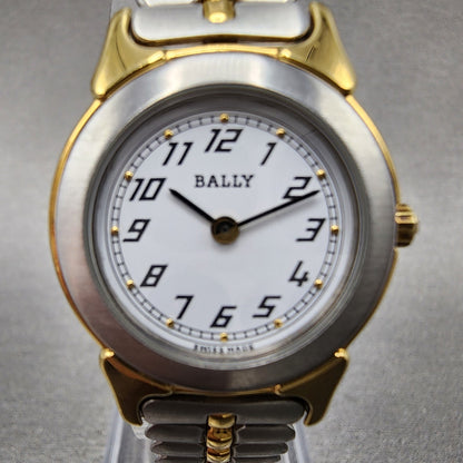 Bally Watch Women 23mm White Dial Two Tone Round 13.01 New Battery W/Box2