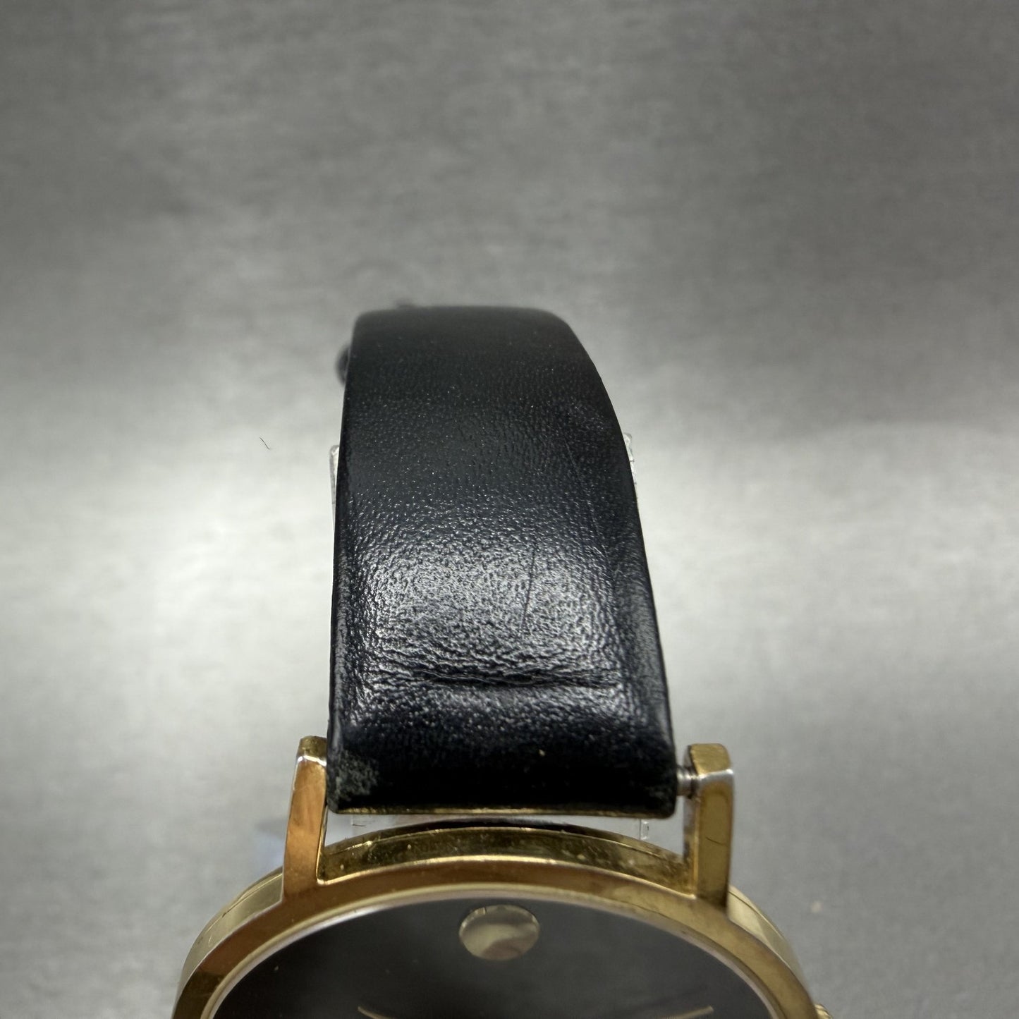 Movado Museum Watch Men 31mm Black Dial Gold Tone Round 8745882 New Battery4