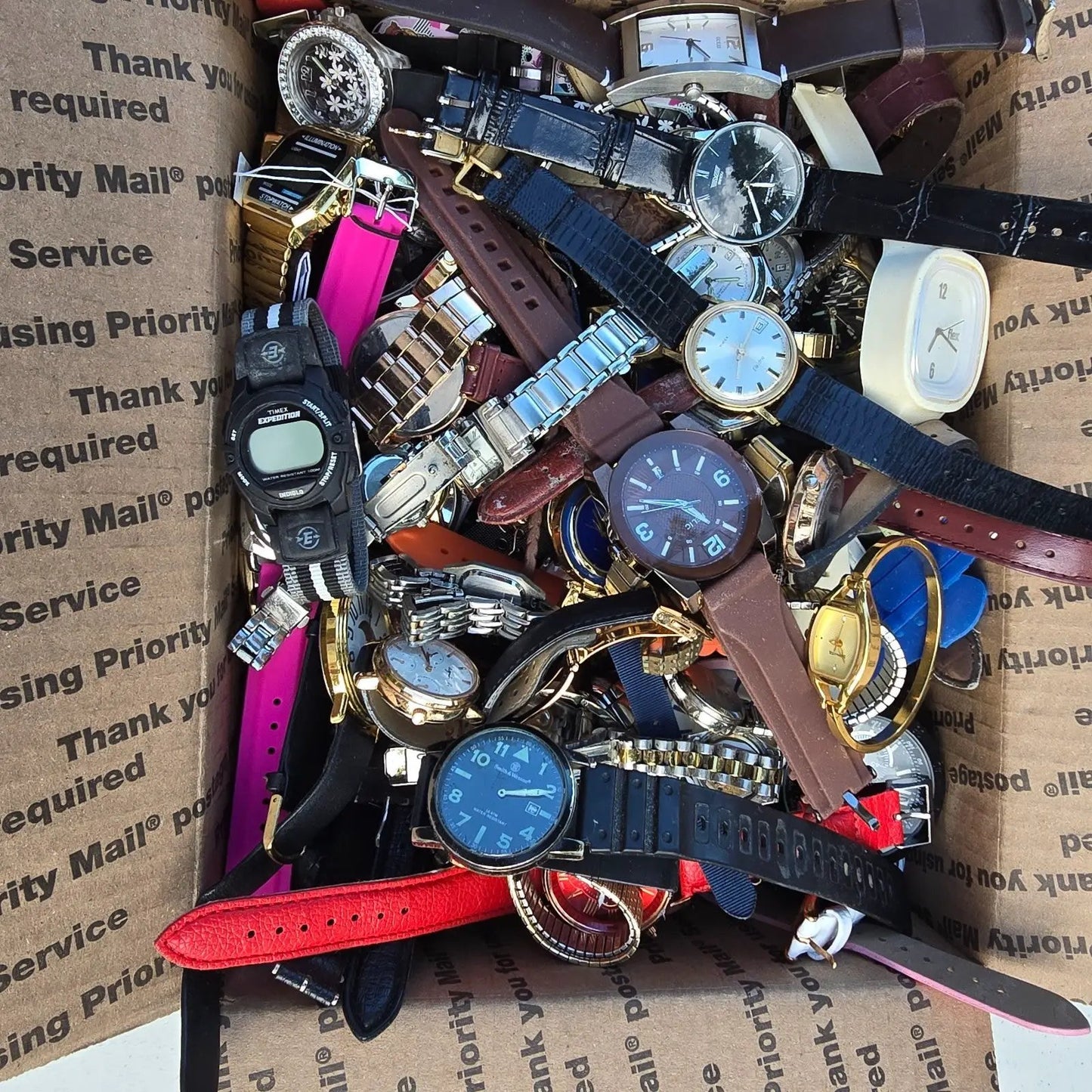 Watch Lot Men Women Citizen Fossil Wenger Stauer 18.2 LB VTG Modern PARTS6