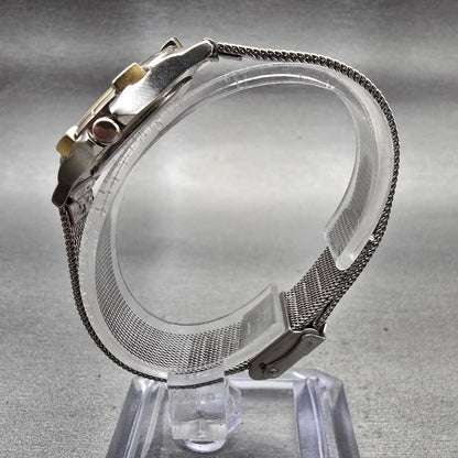 Skagen Watch Women 26mm Silver Dial Two Tone Date Round 33SGSS New Battery6