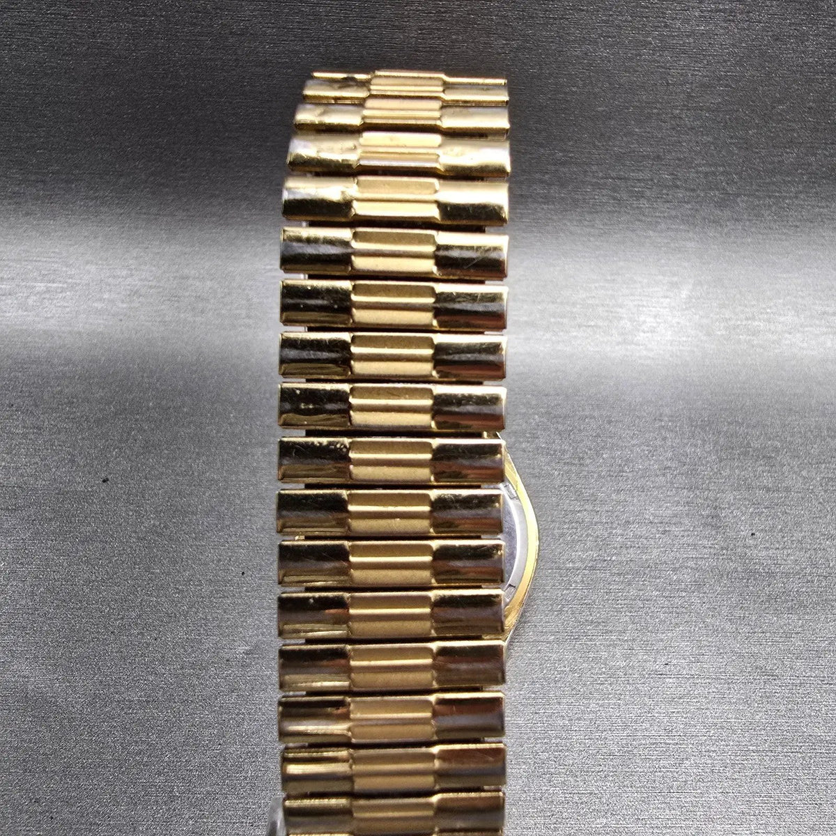 Citizen CQ Watch Men 35mm Gold Dial Gold Daydate 6100-S24876 New Battery JP VTG7