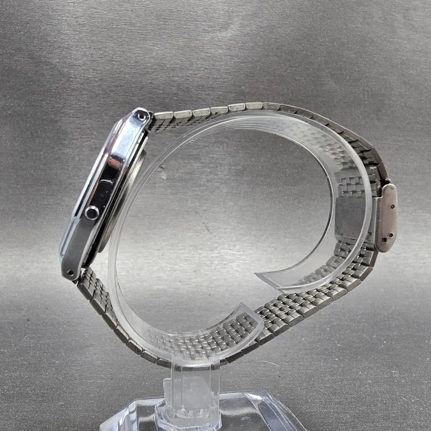 Casio A161 Watch Men 33mm Silver Tone Digital Alarm Chronograph PARTS7