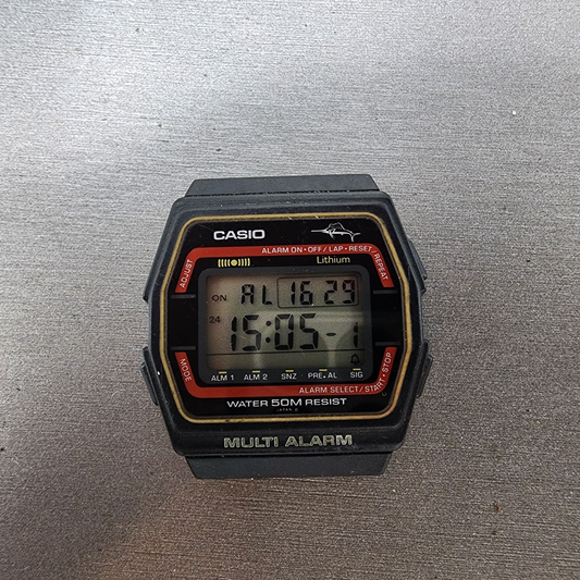 Casio W25 Watch Men 33mm Digital Black Tone Alarm Chrono Marlin New Battery0