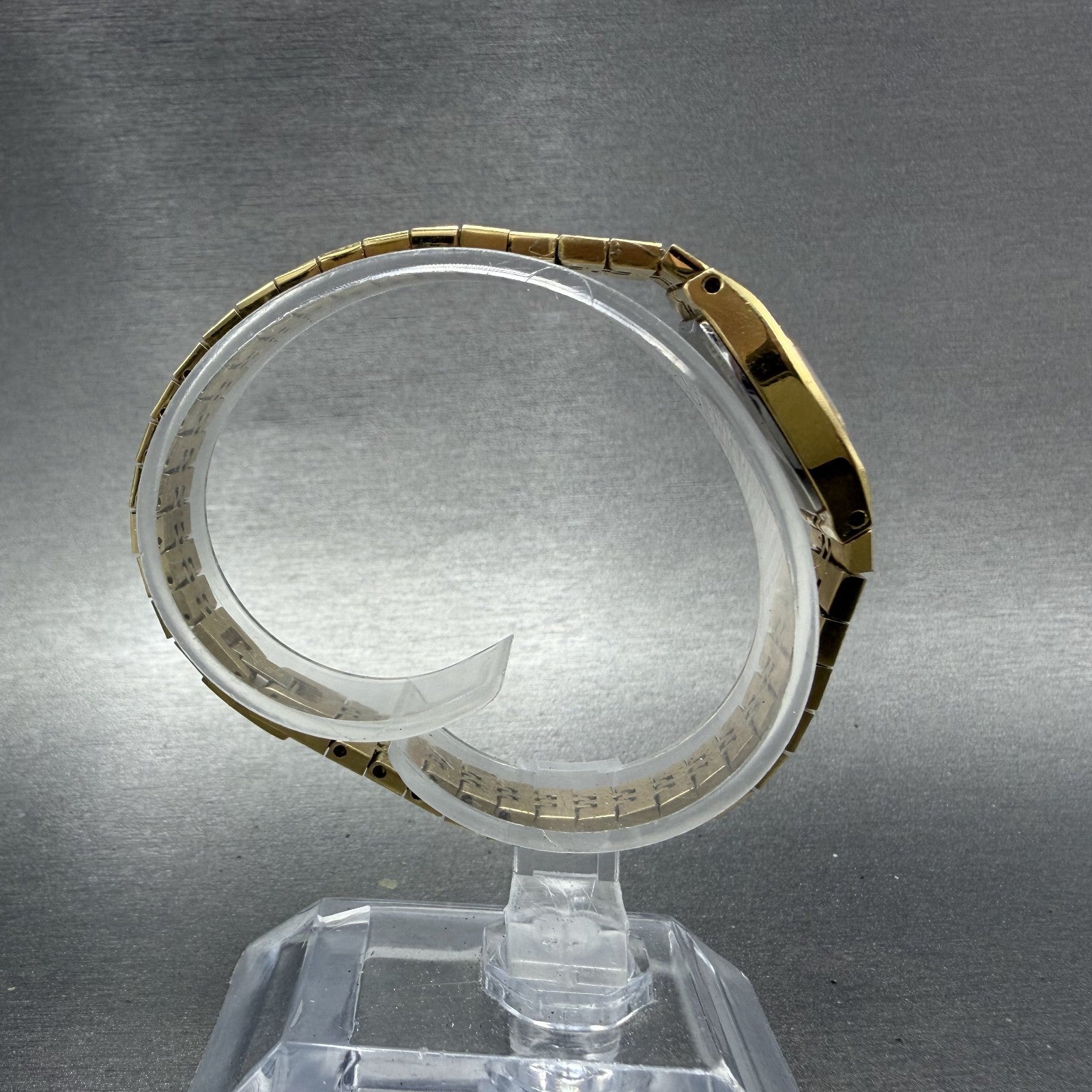 Seiko Watch Women 16mm Brown Dial Gold Tone Octagon 2C215470 New Battery8