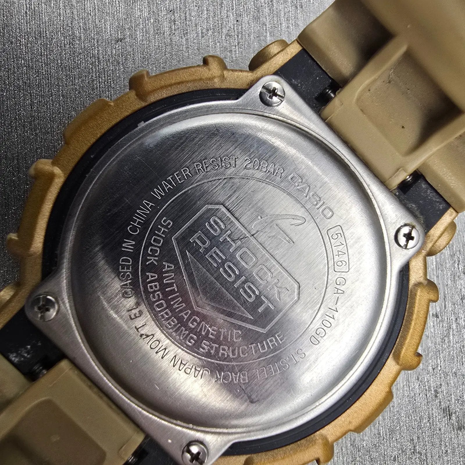 Casio G-Shock GA-110GD Watch Men 52mm Black Gold  Alarm Chronograph New Batt10