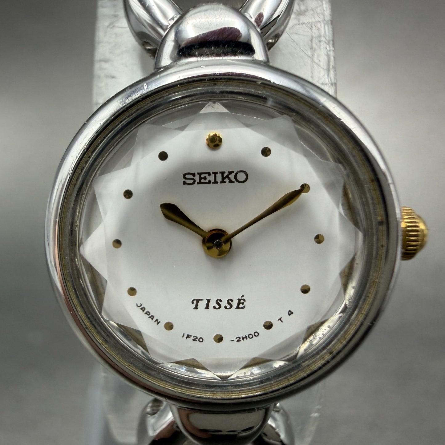 Seiko Tisse Watch Women 18mm White Dial Silver Tone Hearts 1F20-1B20 New Battery1