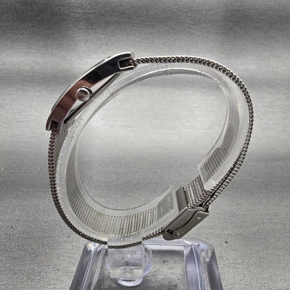 Skagen Denmark Watch Women 16mm Black Dial Silver Tone 271SSSBD New Battery6