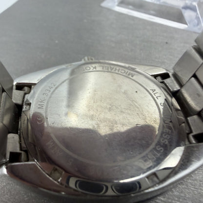 Michael Kors Callie Watch Women 36mm White Dial Steel Round Small MK3342 New Bat9