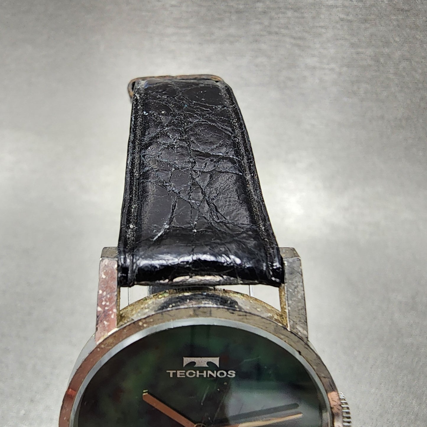 Technos Monarch Watch Women 30mm Green Stone Dial Gold Filled Round Manual Runs4