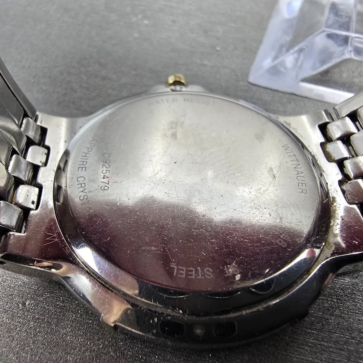 Wittnauer Watch Men 40m White Dial Two Tone Date Round 12B016 New Battery L9