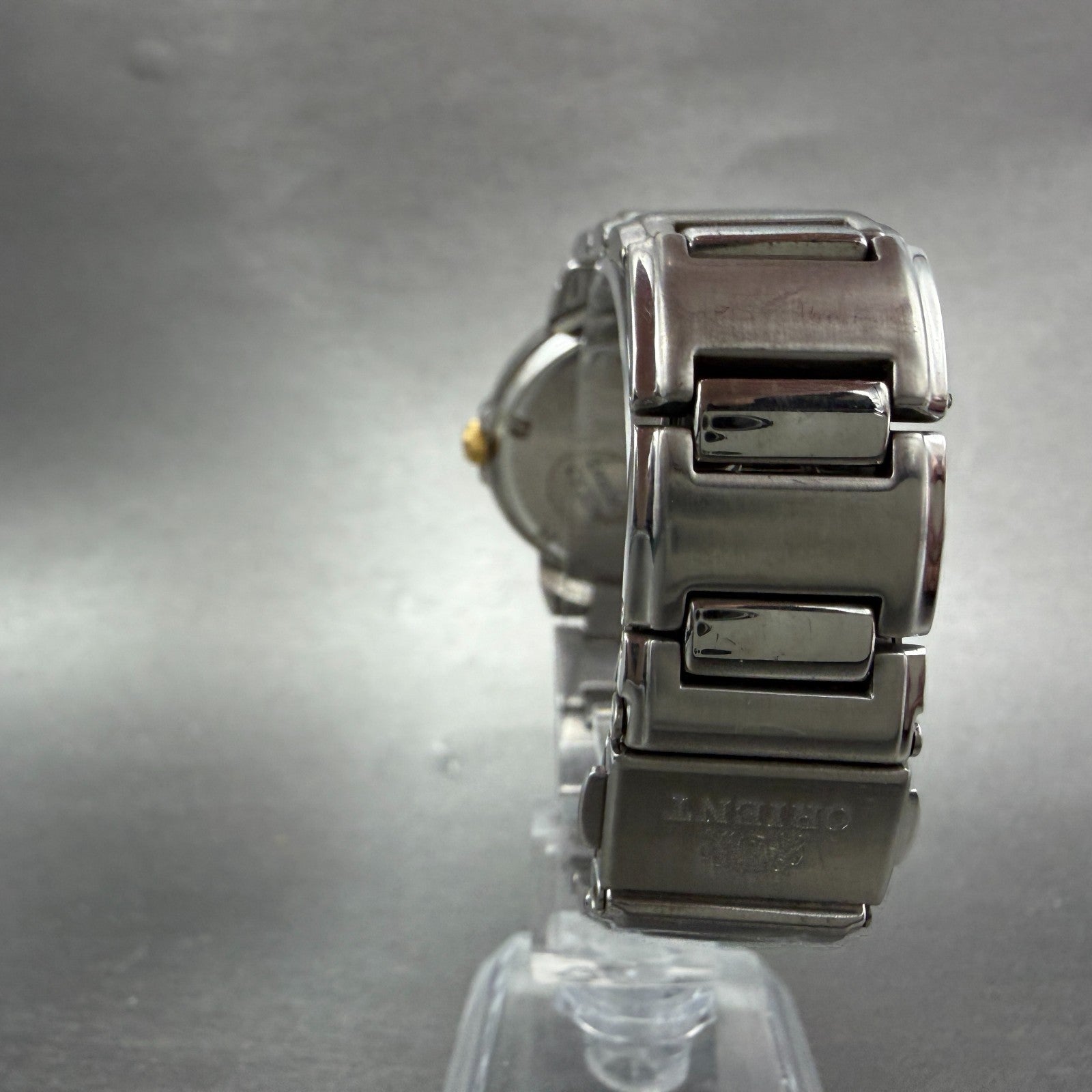 Orient Crystal Tri Star Watch Men 36mm White Dial Steel Date Round New Battery7