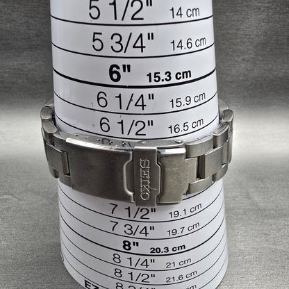 Seiko Chronograph Watch Men 40mm Silver Dial Silver Tone Date 7T92-0CA0 New Bat9