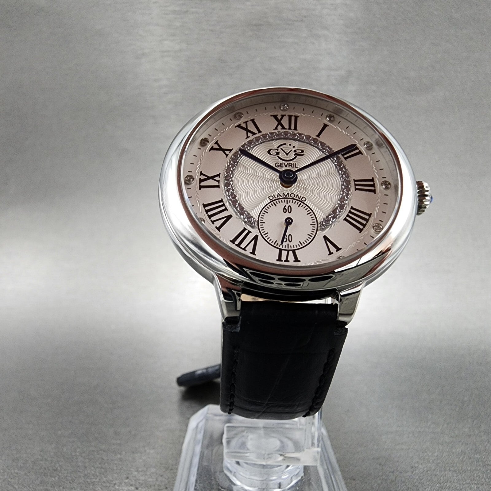 Gevril GV2 Rome Watch Women 36mm White Dial Stainless Steel Diamond Accent5