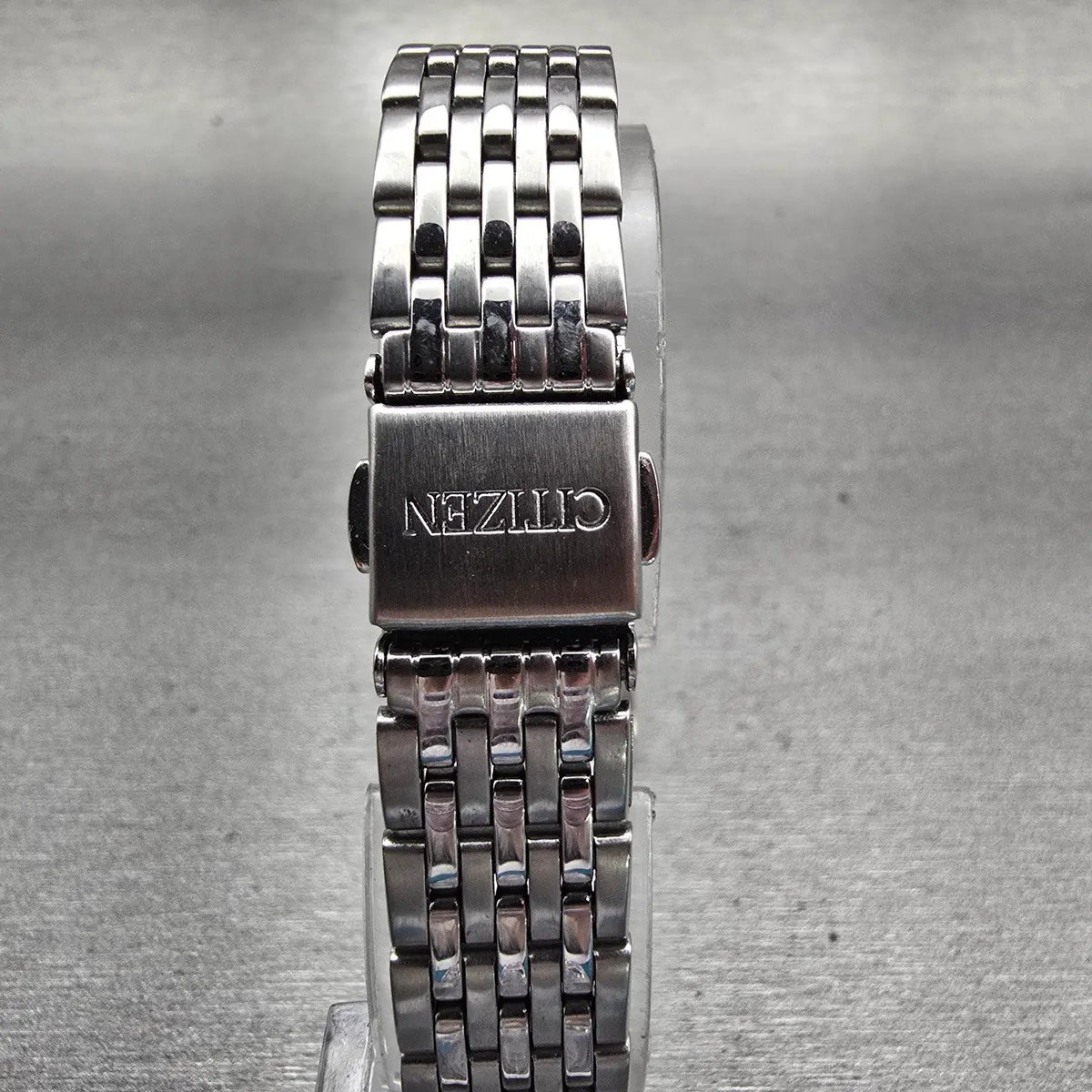Citizen Watch Women 18mm Black Dial Silver Tone Rectangle 5930-S038588 New Batt7
