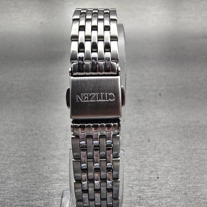 Citizen Watch Women 18mm Black Dial Silver Tone Rectangle 5930-S038588 New Batt7