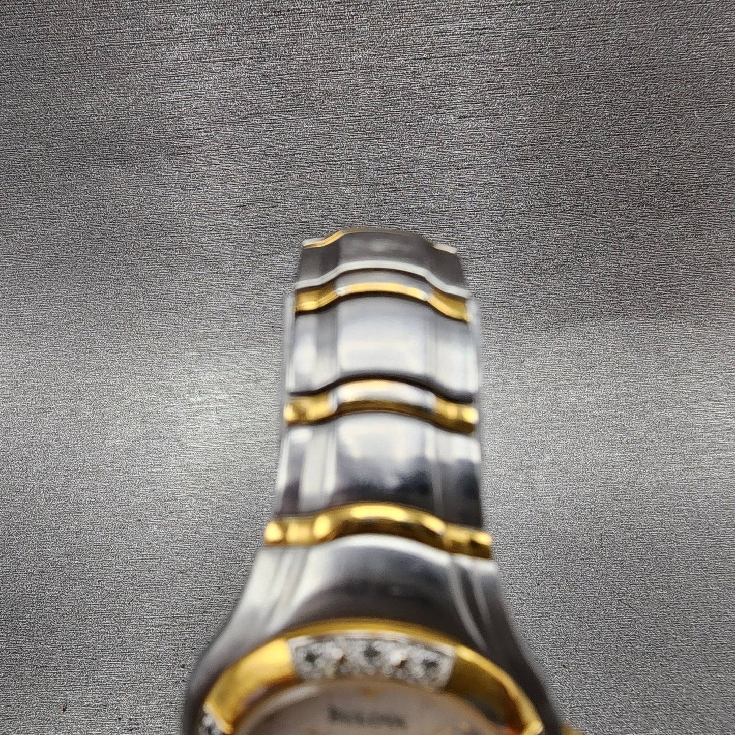 Bulova Watch Women 26mm White Dial Two Tone Date Round Diamond 98R70 New Battery4