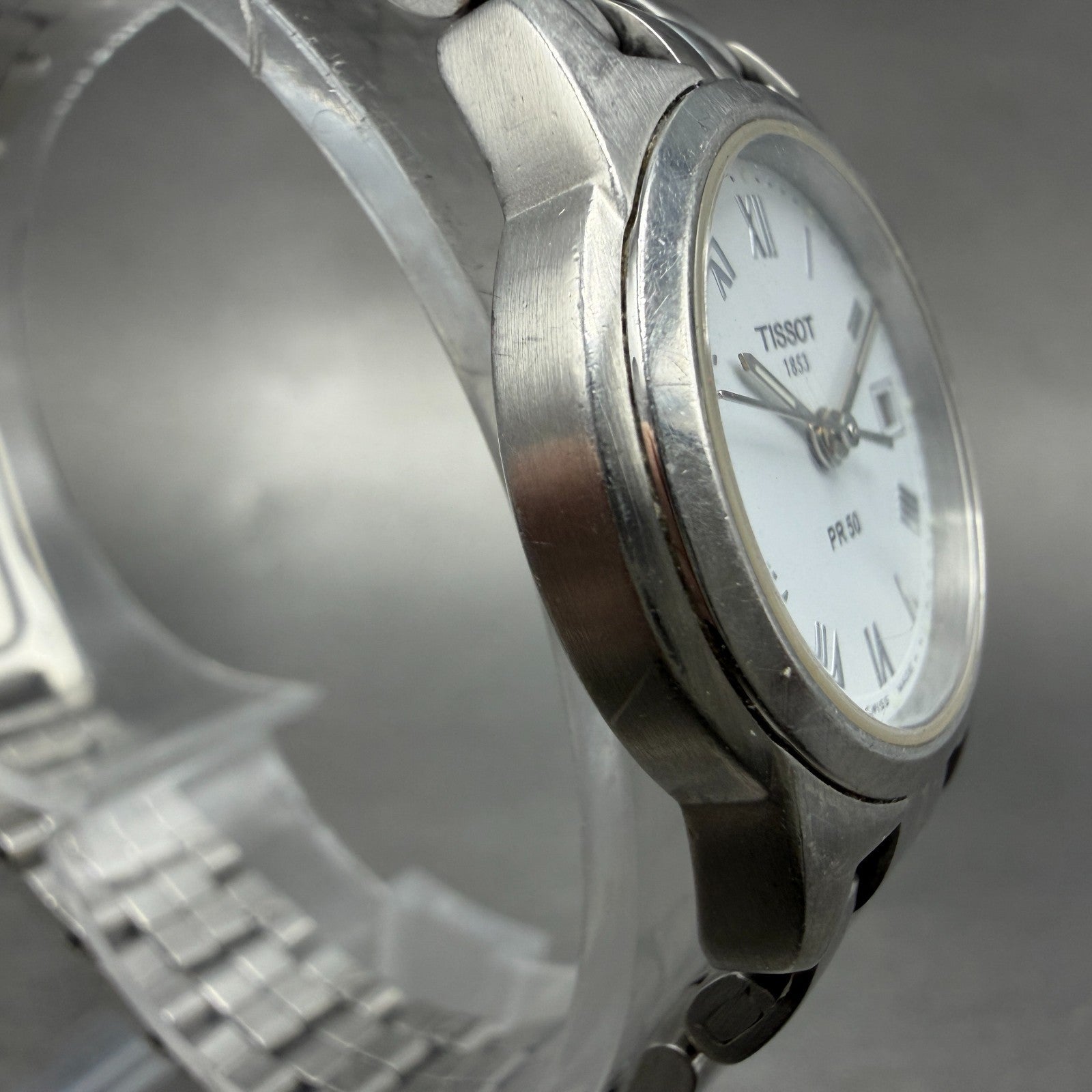 Tissot PR 50 Watch Women 25mm White Dial Silver Tone Date J326/426 New Battery3
