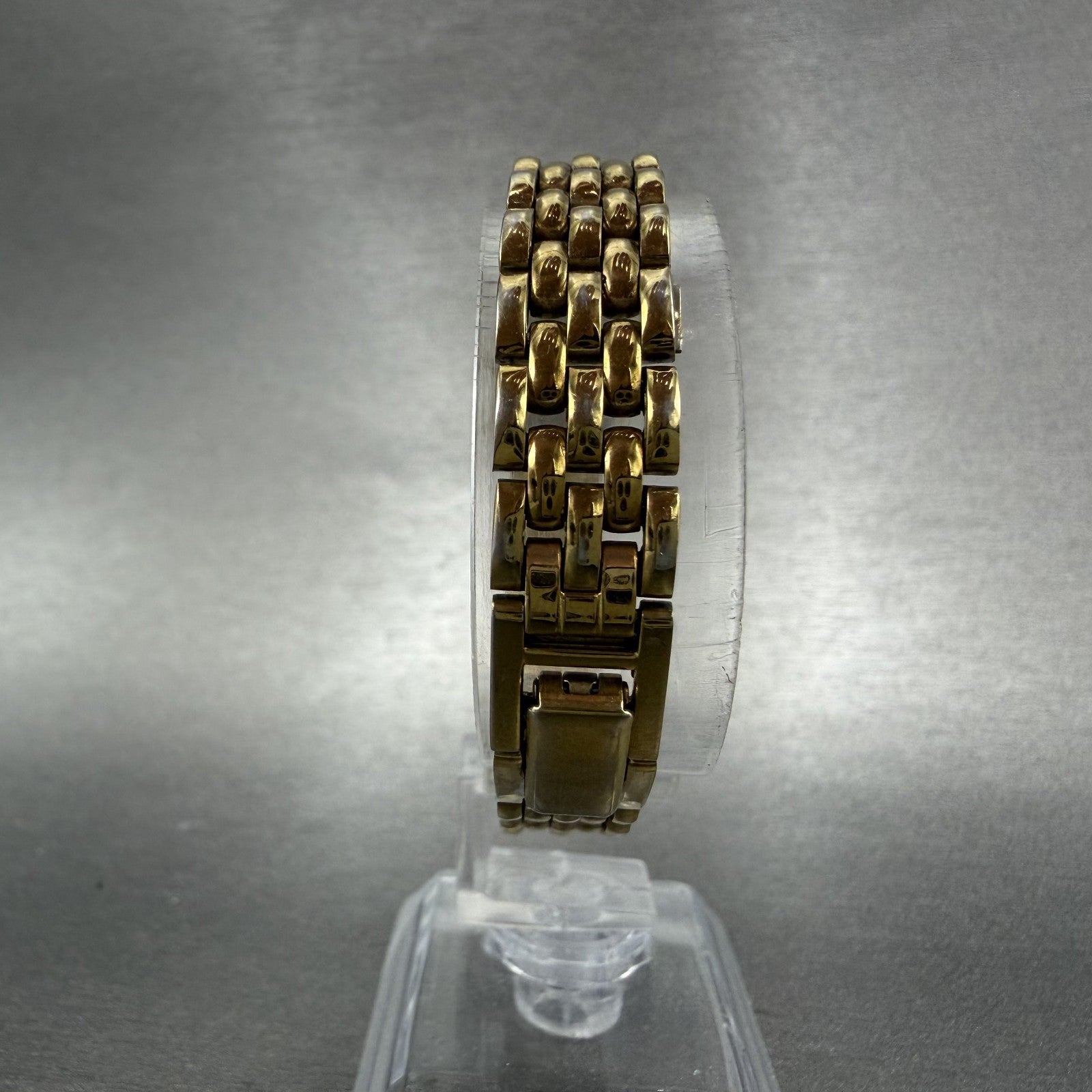 Seiko Tank Watch Women 13mm Silver Tone Gold Tone Rectangle 2e20-6859 NewBatt BA7