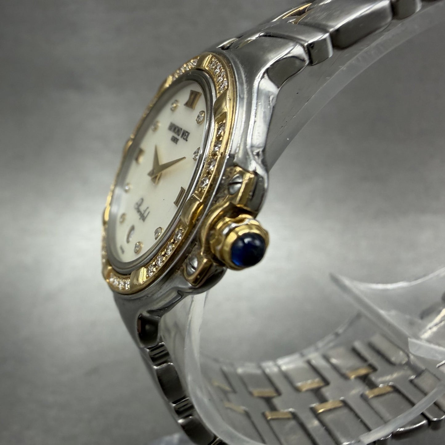 Raymond Weil Parsifal Watch Women 27mm MOP Dial Steel Diamond Bezel Date NewbatA2